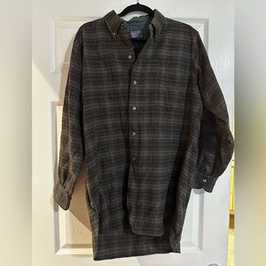Pendleton green/brown wool button up flannel